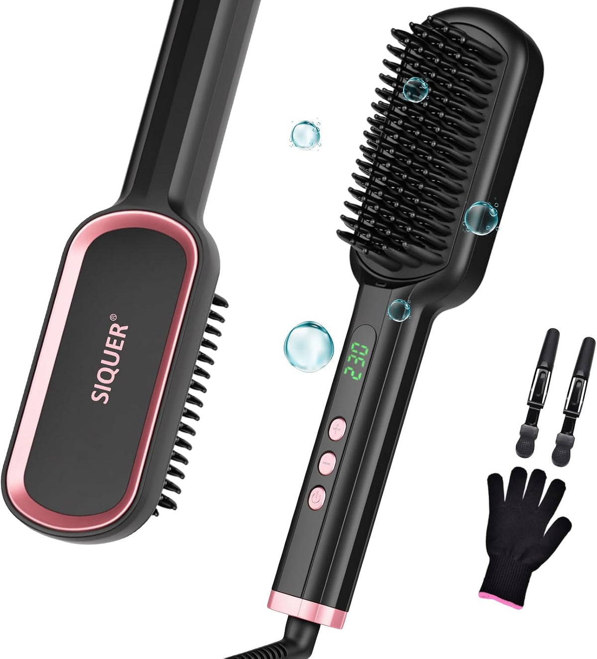 Hair Straightener Brush -  Ionic Hair Straightening Brush